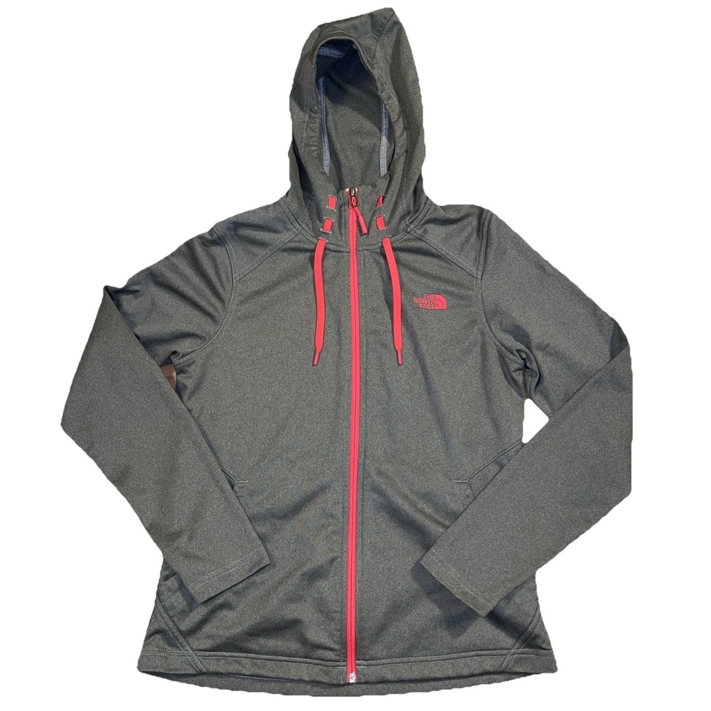 The North Face Apex Softshell Full Zip Gray Pink Jacket‎ Womens Medium Casual